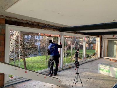 2019 Ersatz Fensterfront durch Hebeschiebetüren in Kirchberg (Kunststoff-Hebeschiebetüren)